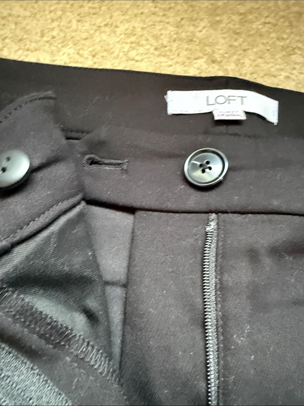 LOFT The Sutton Skinny Black Dress Pants - Picture 4 of 5